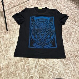 Versace Jeans Black Tee with Yellow Label